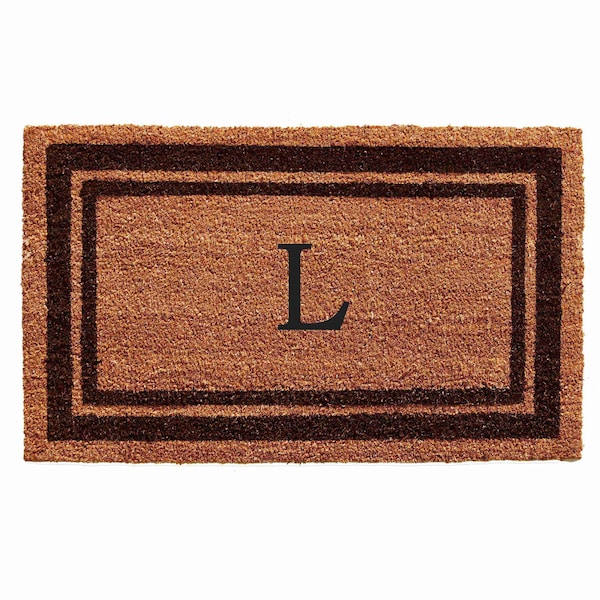 Calloway Mills Monogram Door Mat, Natural, Brown, 24 in W x 36 in L 152982436L - main